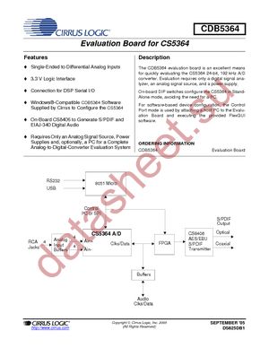 CDB5364 datasheet  